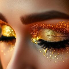 Złoty makijaż oczu na karnawał – trendy i sprawdzone techniki